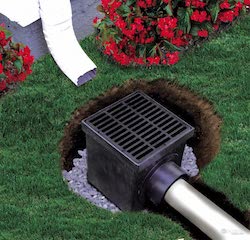 lawn drainage system for bubbles in yard